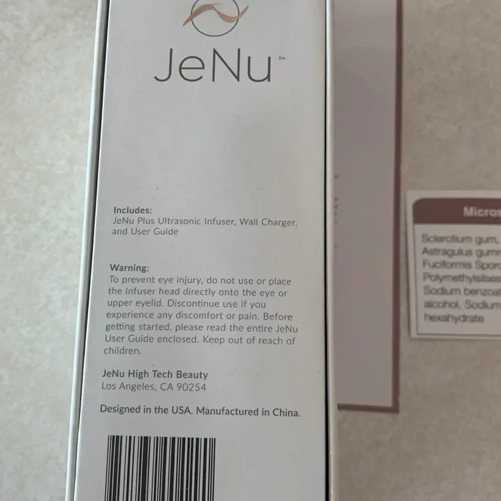 JeNu Plus Ultrasonic Infusion with 1 ounce microsphere infusion gel new on cubes